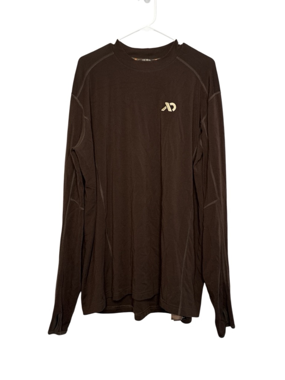 First Lite Men's Kiln Crew Merino Wool Long Sleeve Top in Terra Size 2X